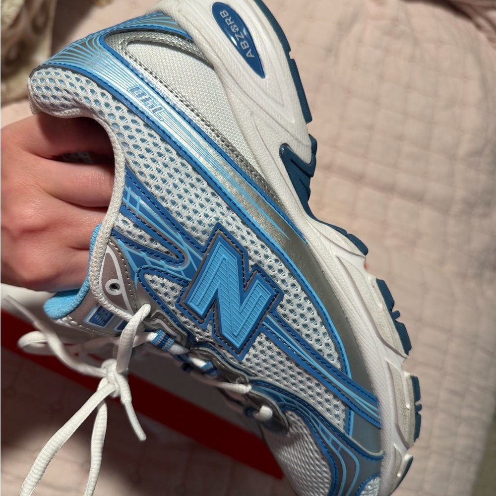 New Balance Gray and Blue Athletic Shoes
